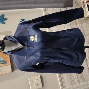 EUC Columbia Notre Dame Irish Women's sz S Zippered front Fleece Jacket